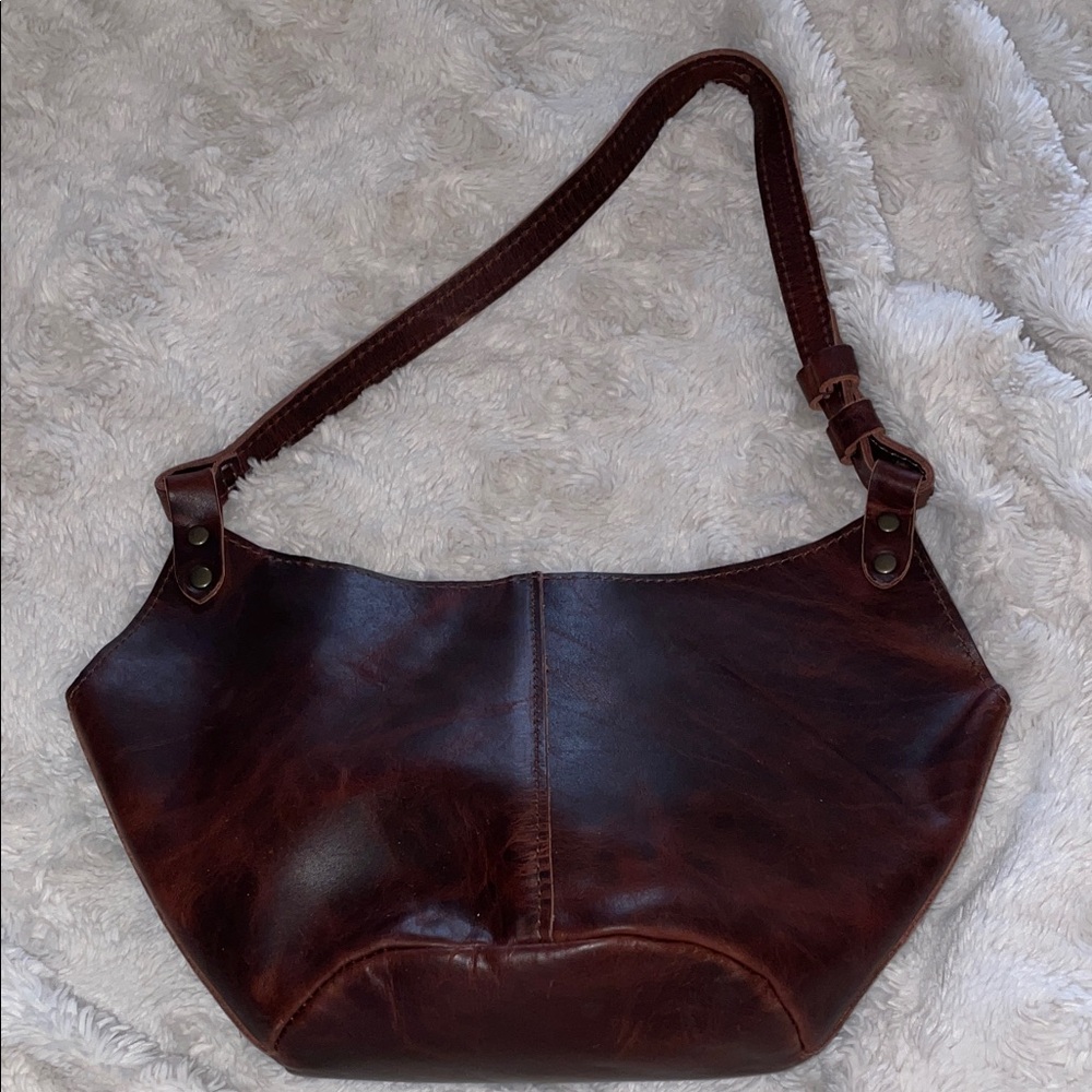 Portland Leather Rich Brown Shoulder Bag